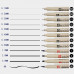 Набор линеров Sakura Pigma Micron 12 шт - Черные