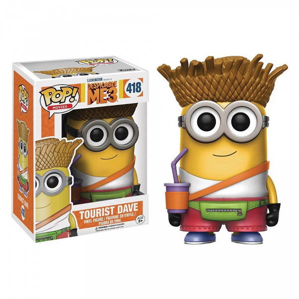 Фигурка Funko Pop Миньон Турист Дэйв - Tourist Dave №418 10 см 