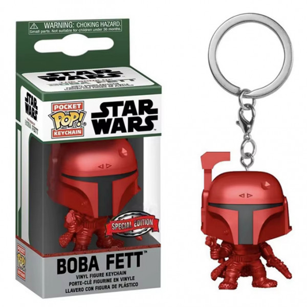 Брелок Funko Pop Боба-Фетт - Boba-Fett Red 4 см Брелок Funko Pop Боба-Фетт - Boba-Fett Red 4 см