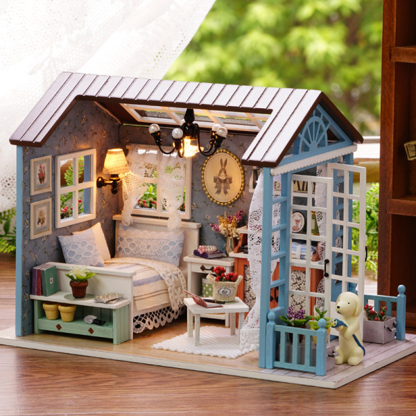 Интерьерный 3D конструктор DIY House Roombox Румбокс, миниатюрный кукольный сборный домик с мебелью №2 Интерьерный 3D конструктор DIY House Roombox Румбокс, миниатюрный кукольный сборный домик с мебелью №2